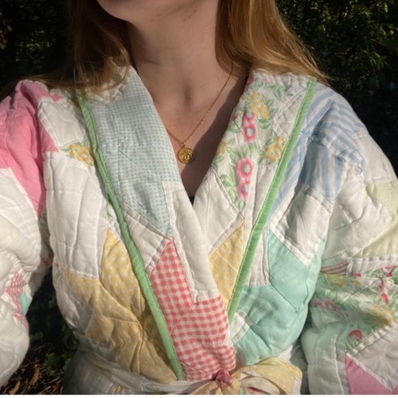 Handmade Vintage Quilt Coat - Picture 2 of 5